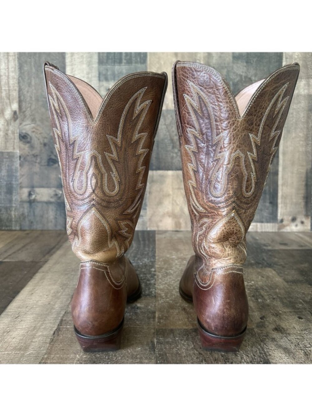 Charlie 1 Horse By Lucchese Pointed Toe Western Cowboy Boots Womens 7.5 B - Picture 10 of 12